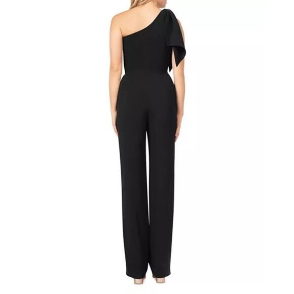 Dress the Population Tiffany One Shoulder Jumpsuit Large L Black NWT - Picture 2 of 3